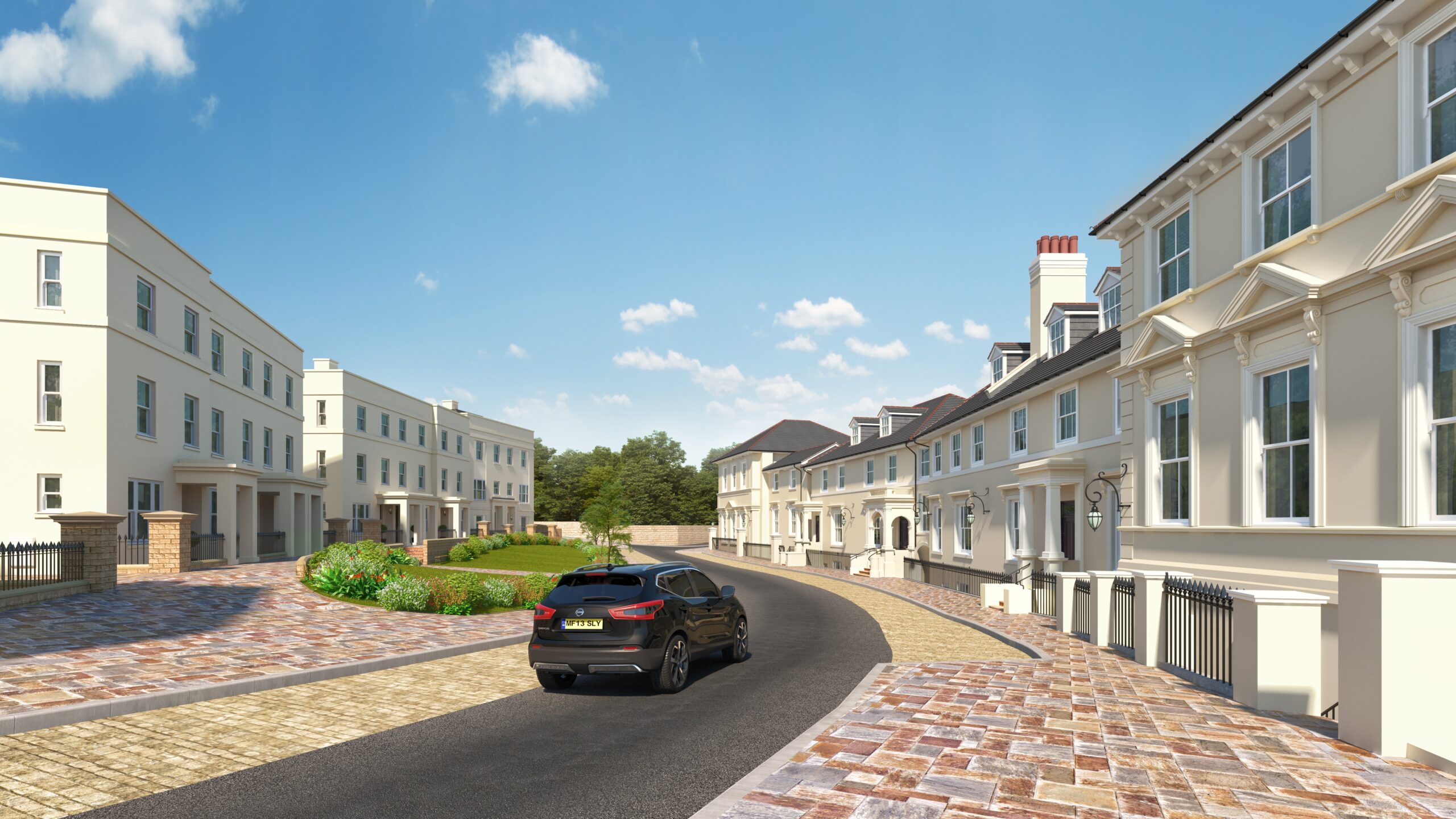 3D Street scene, an example of 3D Architectural Visualisation
