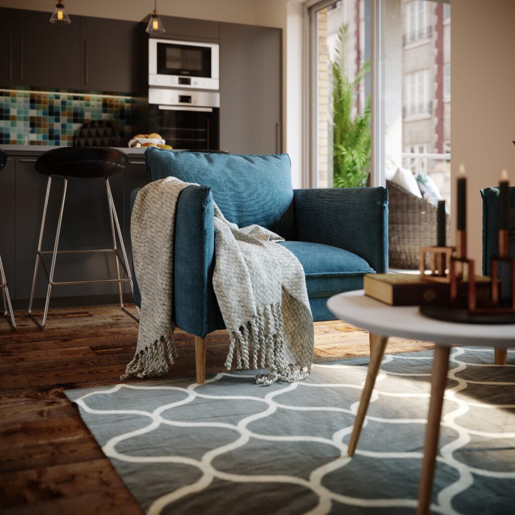 Blog.
Closeup chair 3D render - What makes an aspirational interior render?